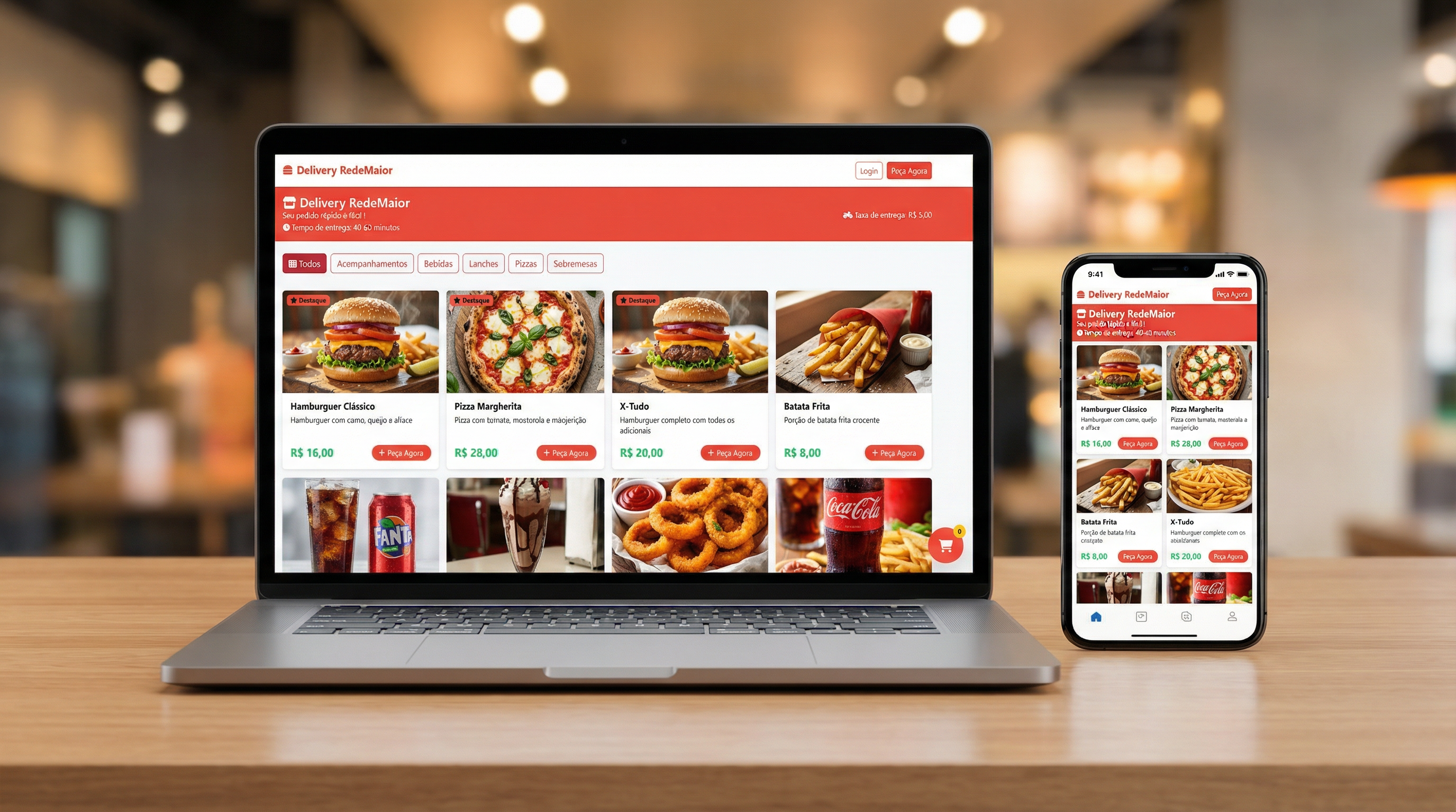 Sistema de Delivery Responsivo RedeMaior