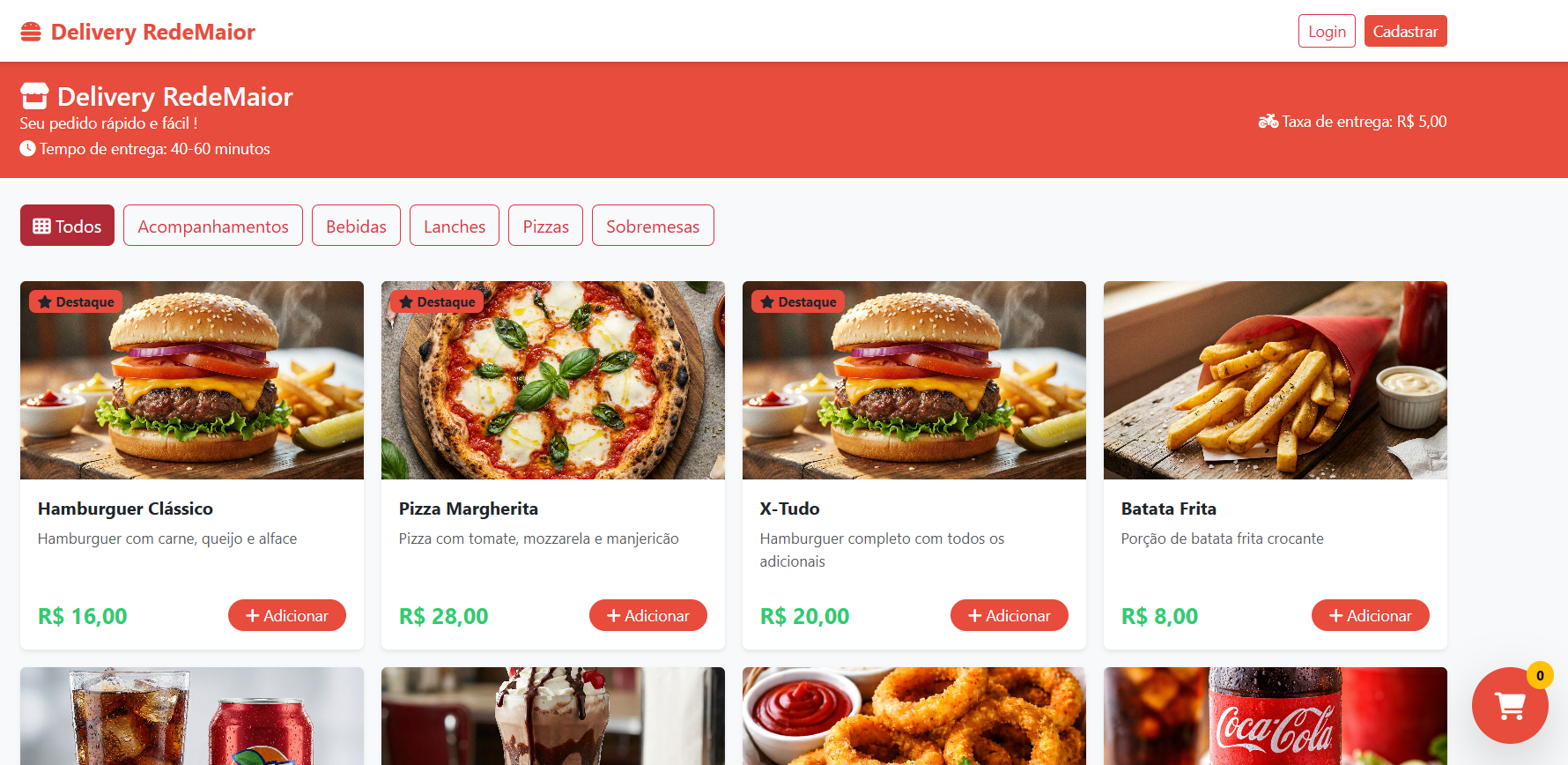 Sistema de Delivery RedeMaior